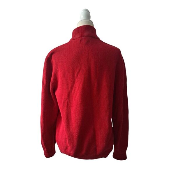 Chaps Men's Classic Fit Holiday Nordic Cotton Polar Bear Mockneck Sweater Sz S - Picture 4 of 9